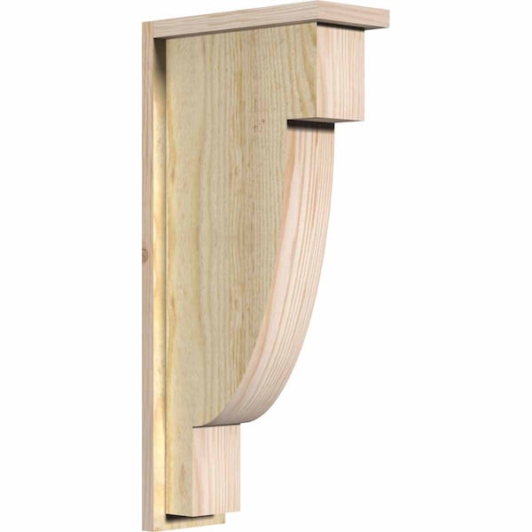 Ekena Millwork Alpine Rough Sawn Corbel w/Backplate, Douglas Fir, 6"W x 14"D x 30"H COR06X14X30ALP01RDF - main